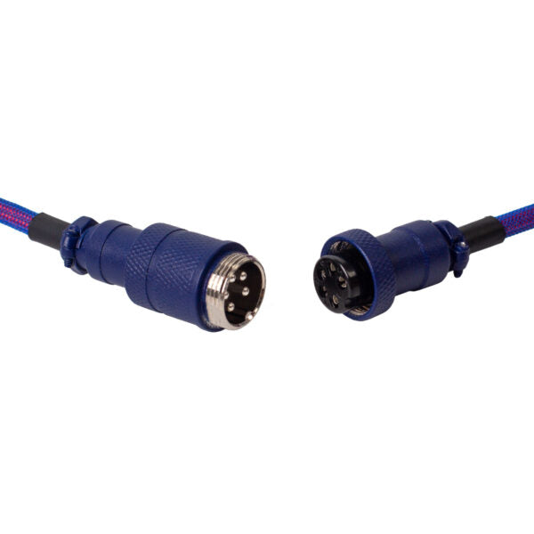 Keychron Premium Coiled Aviator USB Cable | Type-C + USB-A Adapter | Detachable Aviator Connector | 108 cm