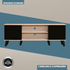 Everfurn Laurel TV Stand 1600w, Two Cupboards - Black