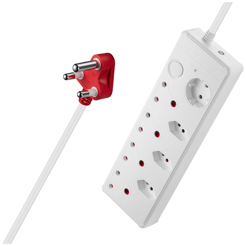 Switched Medium Surge 8-Way Multiplug 0.5m