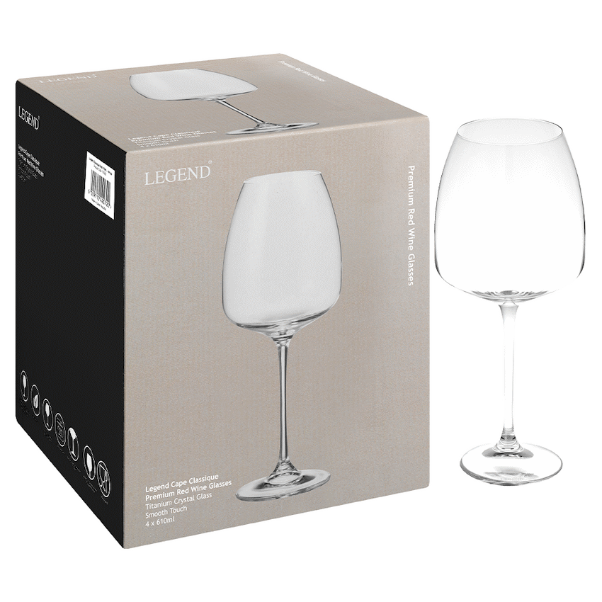Legend Cape Classique Red Wine Glass 610ml - 4 Pack