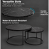 Everfurn Nile Nesting Coffee Table - Marble Black