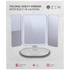 ZEN Selene Series Detachable Trifold Makeup Mirror - White