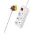 Ellies 6 way High Surge Multiplug 0.5M - WT