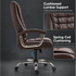 Everfurn Louis High Back Office Chair - Coffee