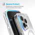 Speck Presidio Perfect Clear MagSafe Case - Apple iPhone 16 Pro Max - Clear & Chrome