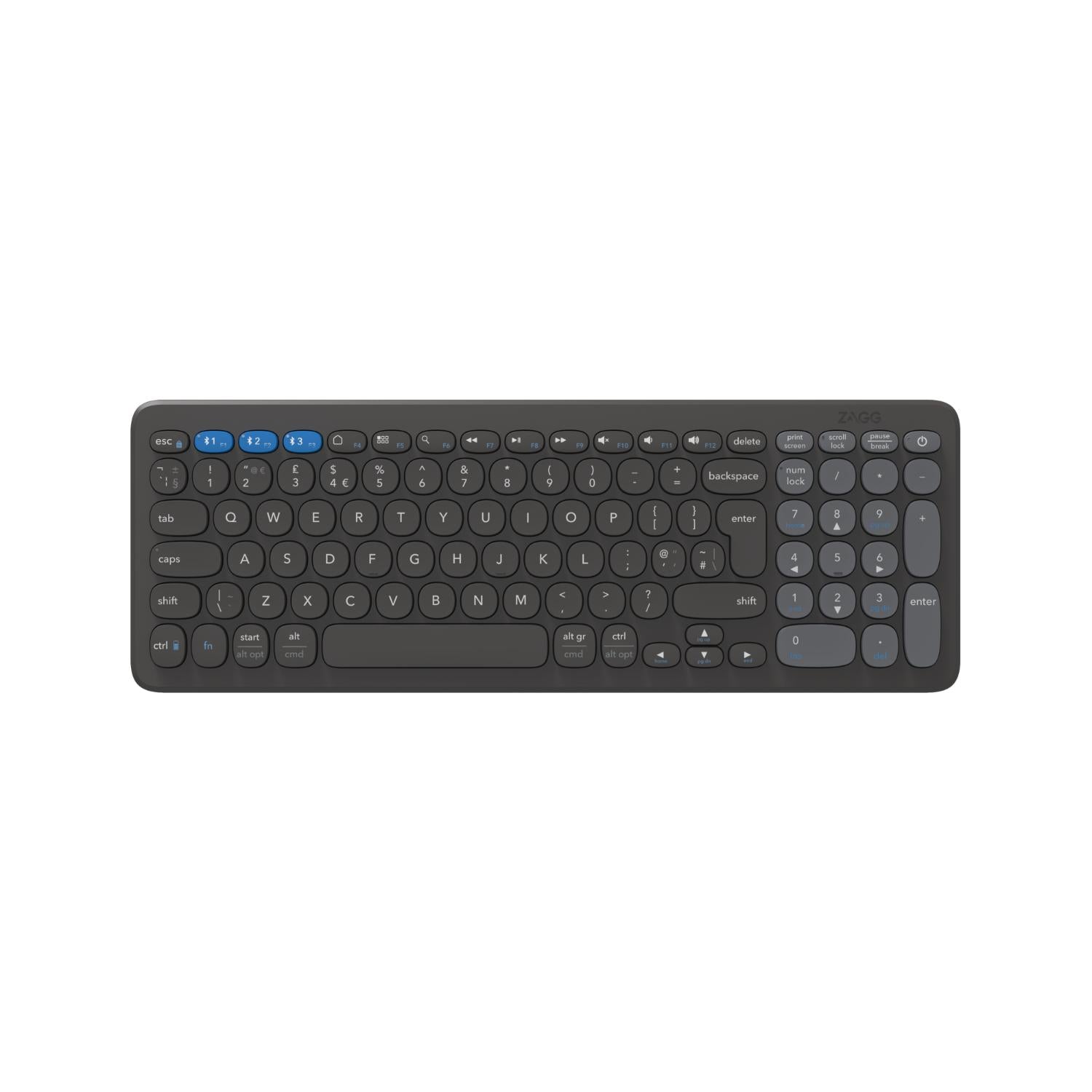 ZAGG Pro Keyboard 15, Wireless, Bluetooth, QWERTY, Black