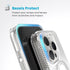 Speck Gemshell Grip MagSafe Case - Apple iPhone 16 Pro - Clear & Chrome