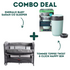 Emerald Baby Sarah Co Sleeper Camp Cot + Tommee Tippee Twist & Click Nappy Bin - Combo Deal