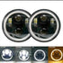 5.7 Inch Universal Jeep Style LED Headlights Plus Mounting Bracket (4-Piece)