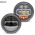 5.7 Inch Universal Jeep Style Star Design LED Headlights Plus Mounting Bracket (4-Piece)