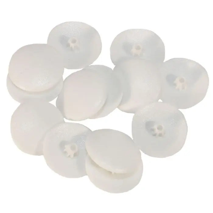 Pozi Screw Caps, White, 100 Pieces