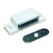 Magnetic Catch, White, Plastic, 2 Pieces