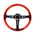GripForge Resin Gel Design Concave Sports Steering Wheel – 14″ (red)