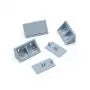 Corner Block with Cap, Grey, 40 Pieces