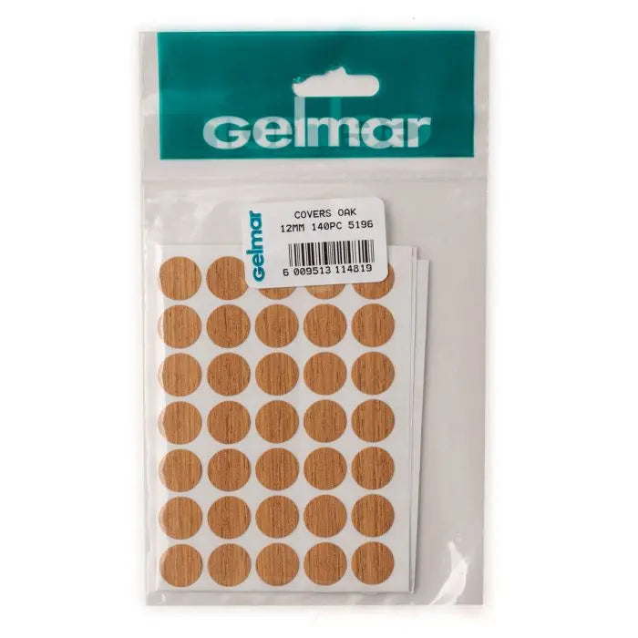 Hole Covers, Oak, 12mm, 140 Pieces