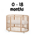 Emerald Round Oval Cot White Including sheets and Snuggletime Mattress