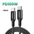 UGREEN Type-C To Type-C Braided Cable 100W 2 Metre - Black