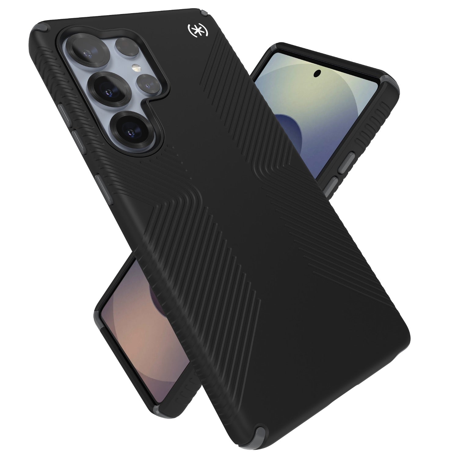 Speck Presidio2 Grip Case - Samsung Galaxy S25 Ultra - Black & Slate Grey