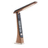 Snug LED Desk Lamp With Clock - Wood