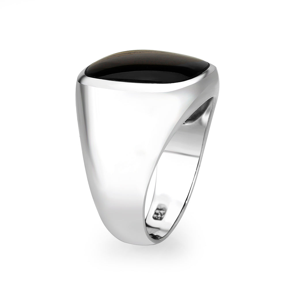 LO5S161- Sterling Silver   Ring with Epoxy   High Polished(No Plated)