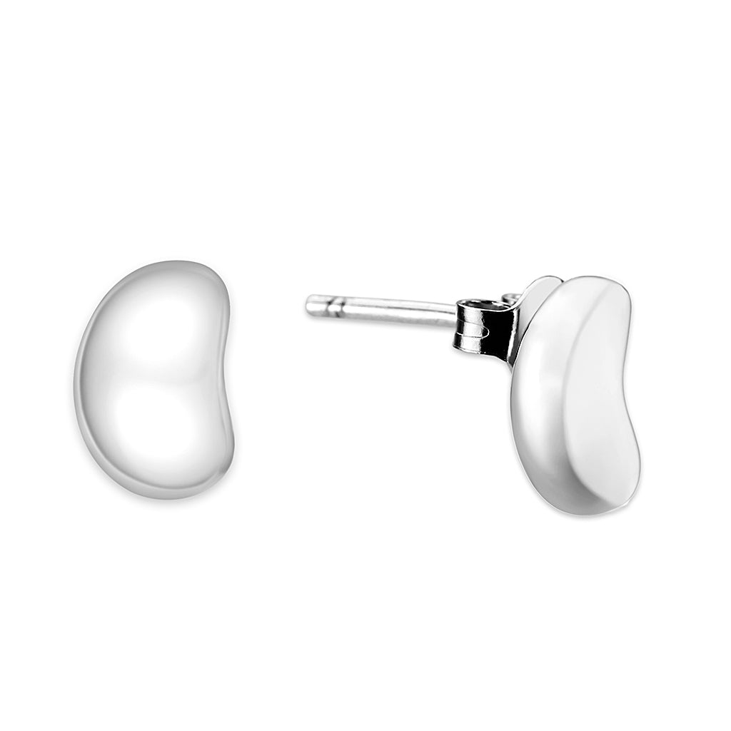 LO5S121 - Sterling Silver  Earrings With  High Polished ( No Plated)