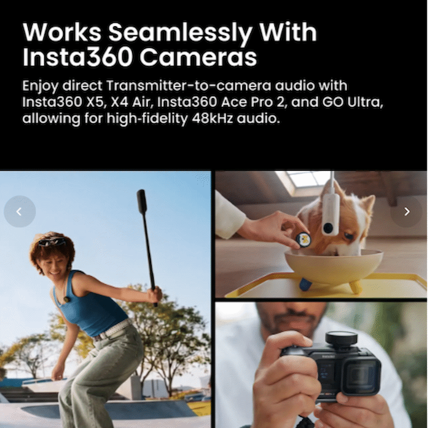 Insta360 Mic Pro Transmitter (Graphite Black)