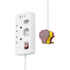 Ellies High Surge 4 Way Multi-plug PD20W Dual USB-C + USB - 0.5M - WT