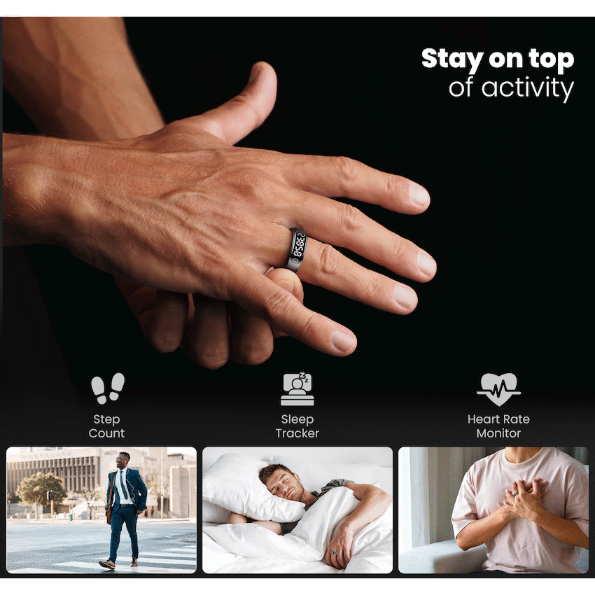 Volkano Ring Series Ring Pro Smart Ring with Charging Case - 20.7mm