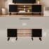 Everfurn Laurel TV Stand 1600w, Two Cupboards - Black