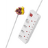Ellies 8-Way High Surge Multiplug 0.5m - WT