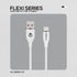 Volkano Flexi Series USB to Micro USB 2.5m 18w - White