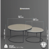 Everfurn Nile Nesting Coffee Table - Marble Grey