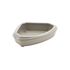 Moderna Corner Cat Litter Tray With Rim Warm Grey