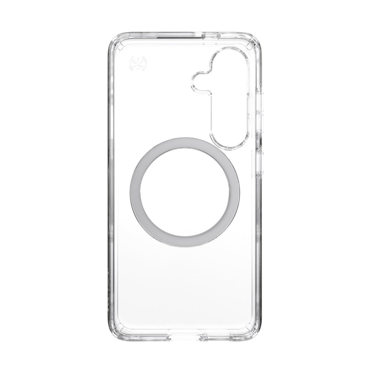 Speck Presidio Perfect Clear Magnet Case - Samsung Galaxy S25 - Clear & Chrome