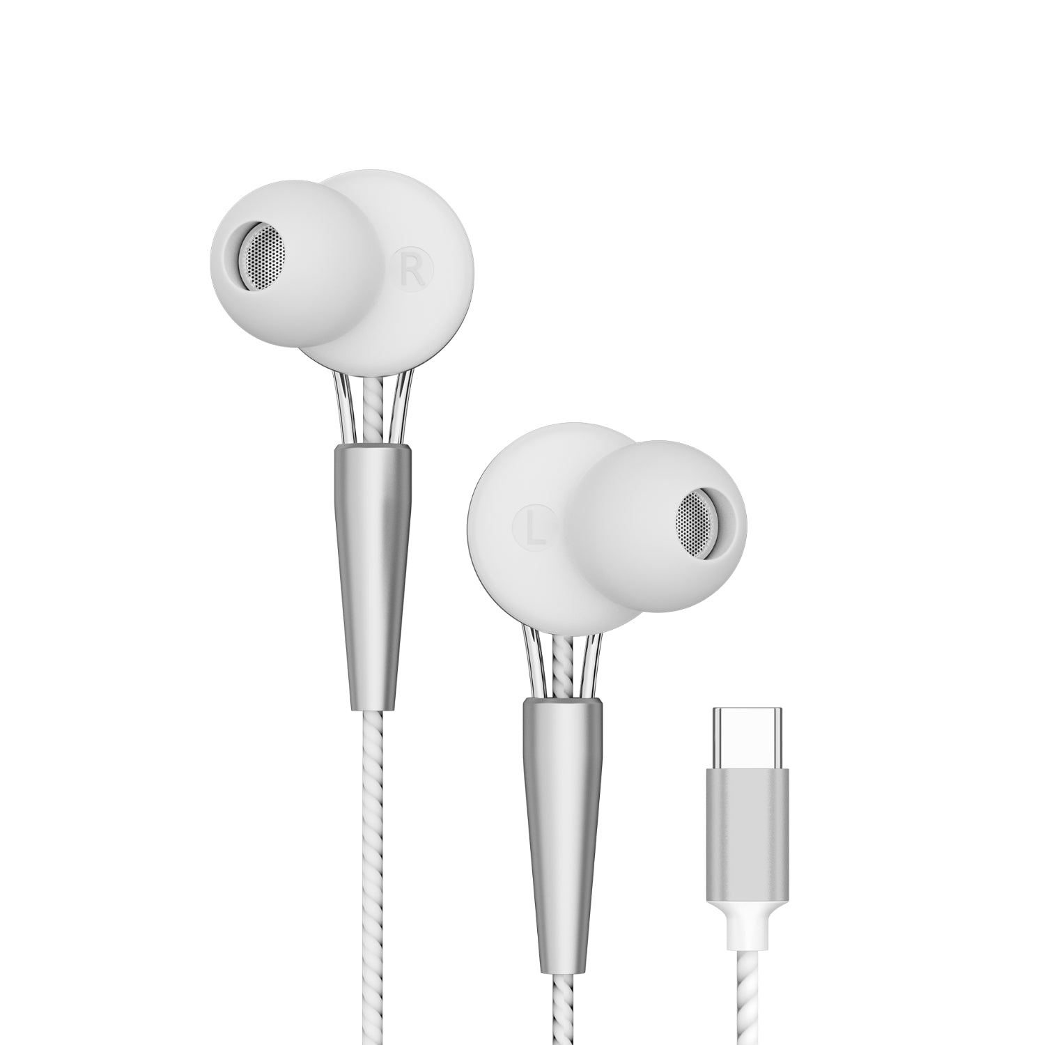 Yookie YTL-15 Wired Earphones Type-C - Black/Metal