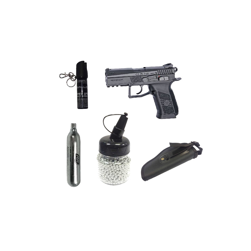 ASG CZ 75 P-07 Duty 4.5mm BB Pistol Combo