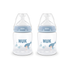 NUK Temperature Control Bottle with Silicone Teat 150ml 2 Pack - Whale