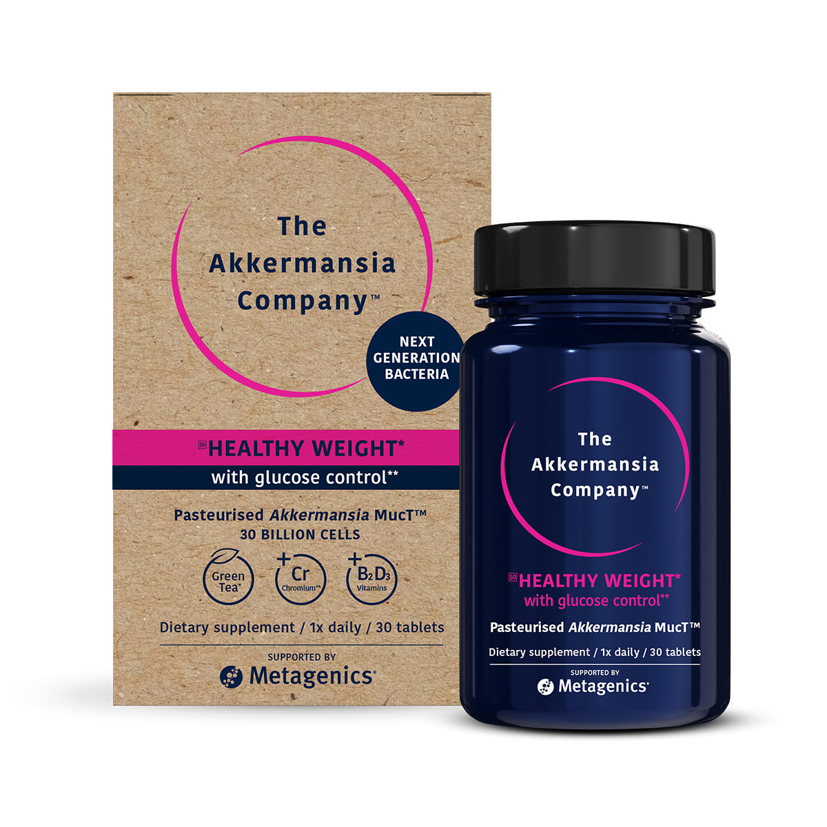 Metagenics Akkermansia Healthy Weight | Optimal Glucose Control | 30 Tablets