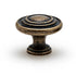 Double Scroll Knob, Antique Brass, 32mm