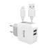 Snug 2 Port USB Home Charger With MFI Lightning Cable 3.4AMP
