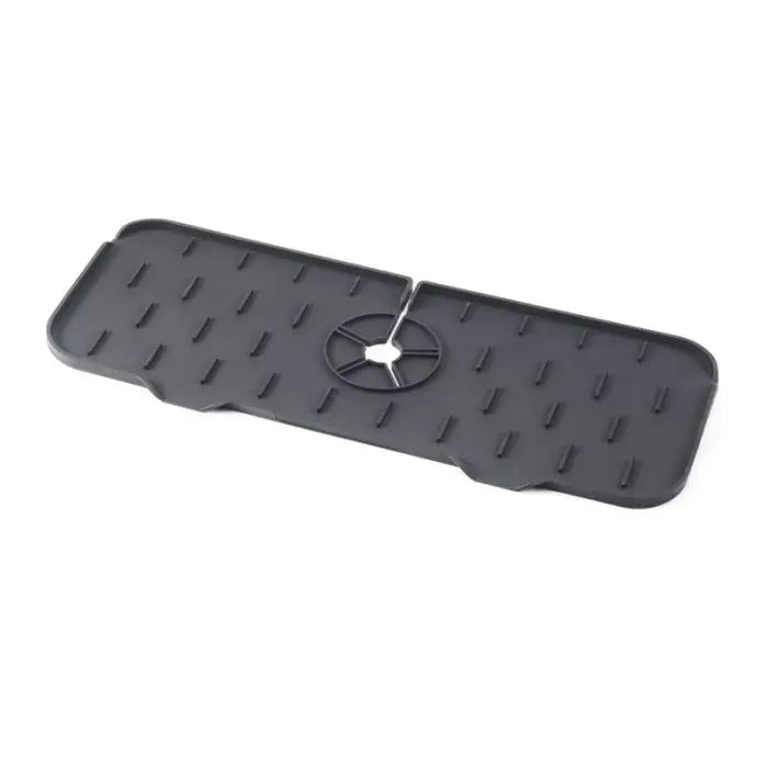 Splash Guard Sink Mat, Silicone, Black