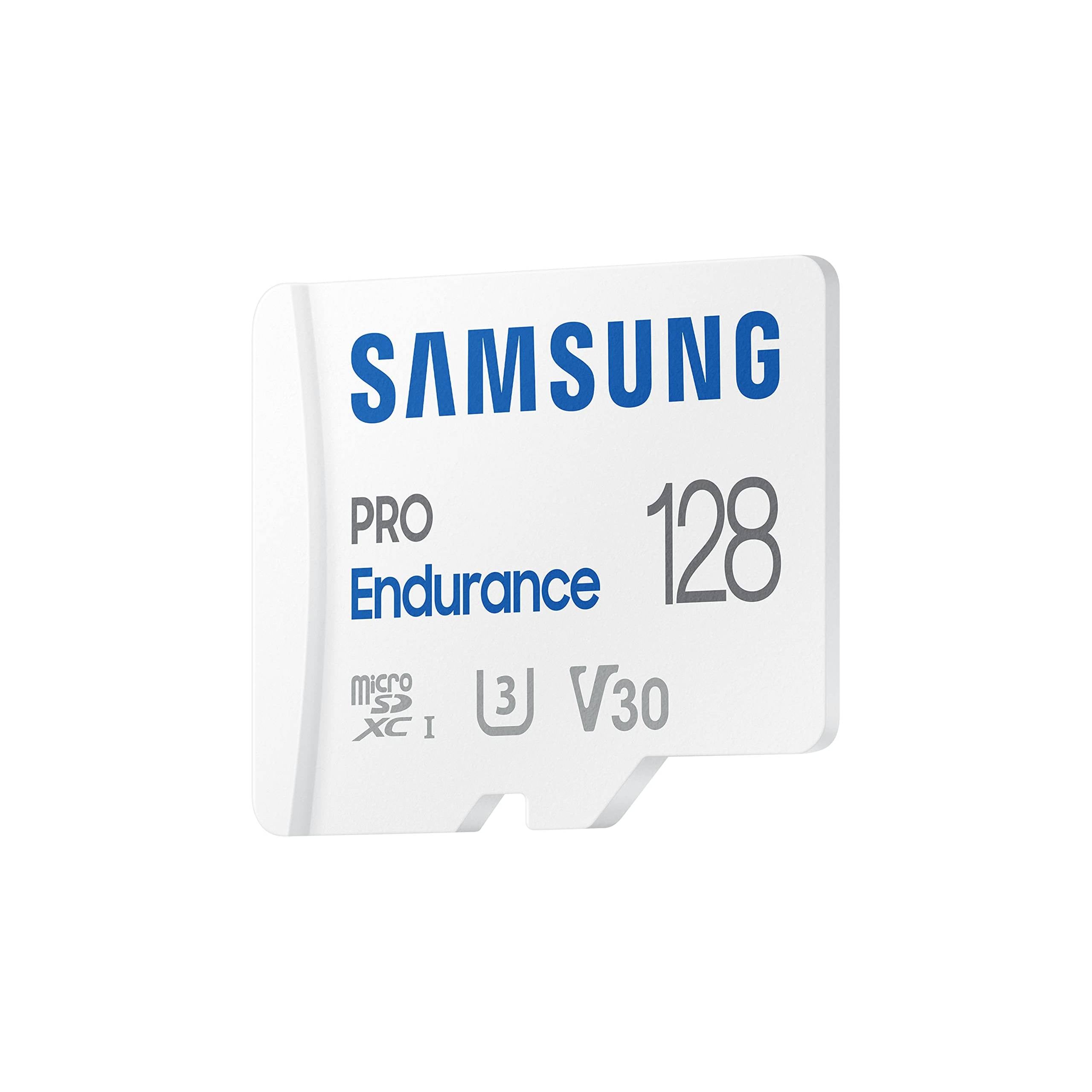 Samsung MB-MJ128KA PRO Endurance microSDXC 128GB Memory Card; Read : up to 100MB/s Write : 40MB/s* Read/Write speed with UHS-I (