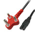 POWER CORD FIGURE 8 RED 3PIN PLUG