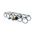 6 Wine Bottle Ring Holder, Black