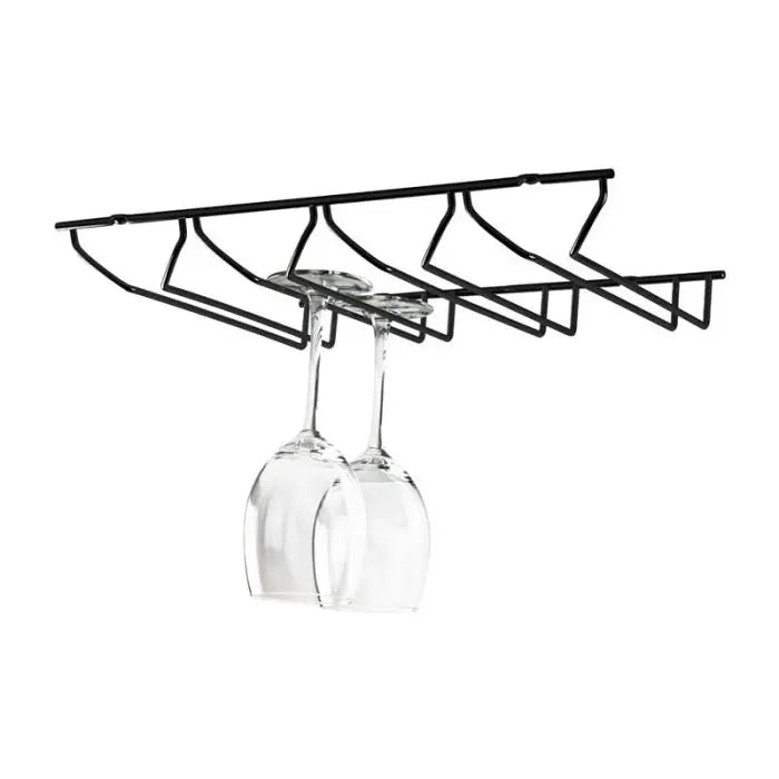 Wine Glass Holder, Black, 4 Row