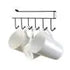 Mug Holder, 6 Hook, Black