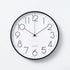 Wall Clock, White Face/Black Frame, 300mm