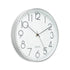 Wall Clock, White Face/Silver Frame, 300mm
