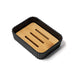 Soap Dish, Black, Bamboo