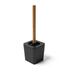 Toilet Brush Holder Set, Black, Bamboo